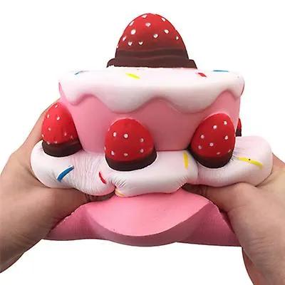 20*17*14cm Slow rebound Oversized Strawberry cake squishy,stress-relieving toy for kids,adult AZ16493