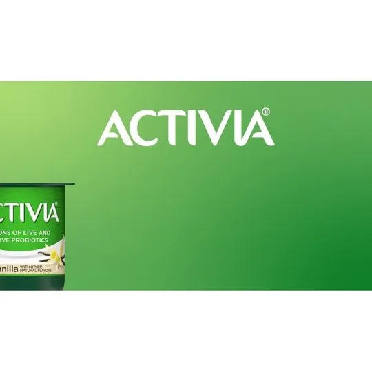 Activia Peach and Black Cherry Probiotic Yogurt, Lowfat Yogurt Cups, 4 oz, 12 Count