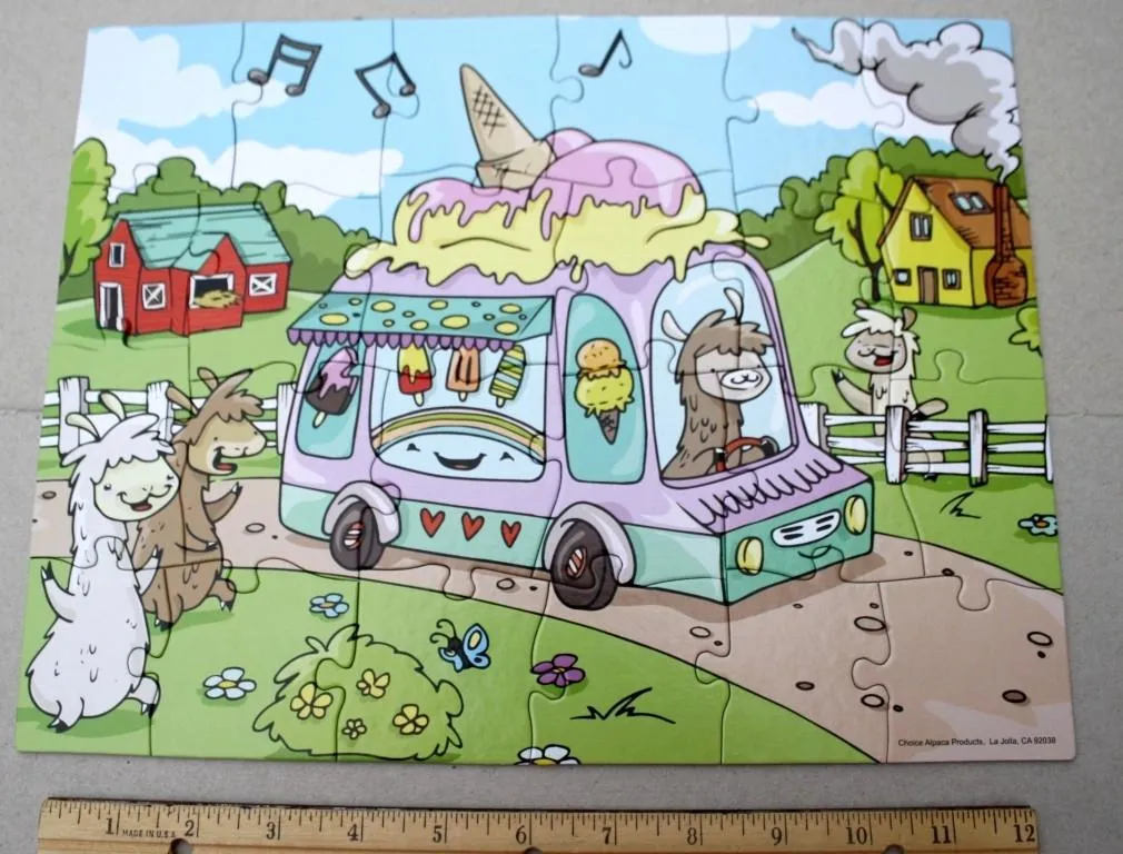 Alpaca Jigsaw Puzzle - Ice Cream Treat