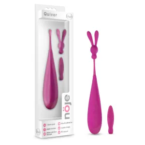 Blush Noje Quiver Silicone High-Frequency Oscillation Vibrator with Two Versatile Attachments - Lily