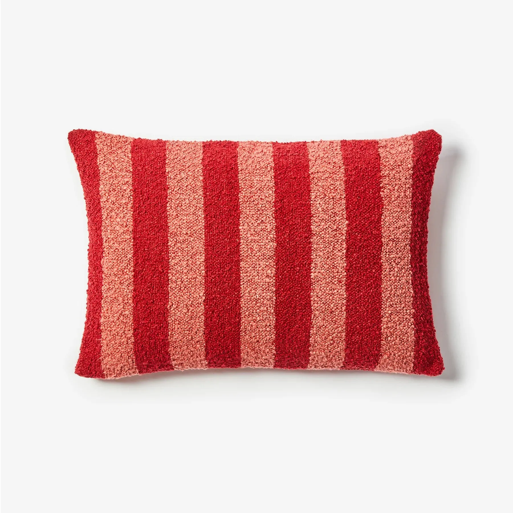 Bonnie & Neil Boucle Stripe Burgundy Cushion 60x40cm