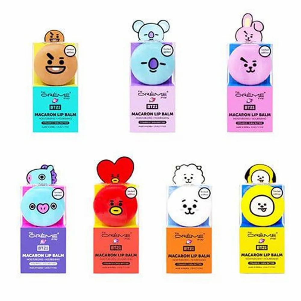 BT21 Macaron Lip Balm in a Display Box-Set of 7