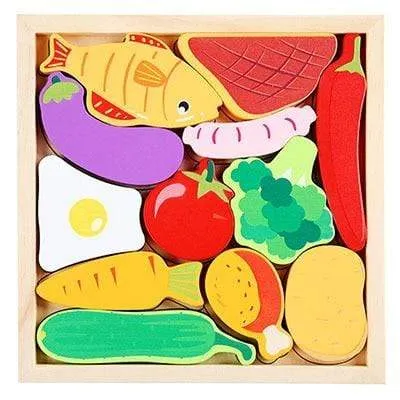 Colorful 3D Puzzle Wooden Toys High Quality Tangram Math Toys Jigsaw Game Children Preschool Imagination Educational Toy