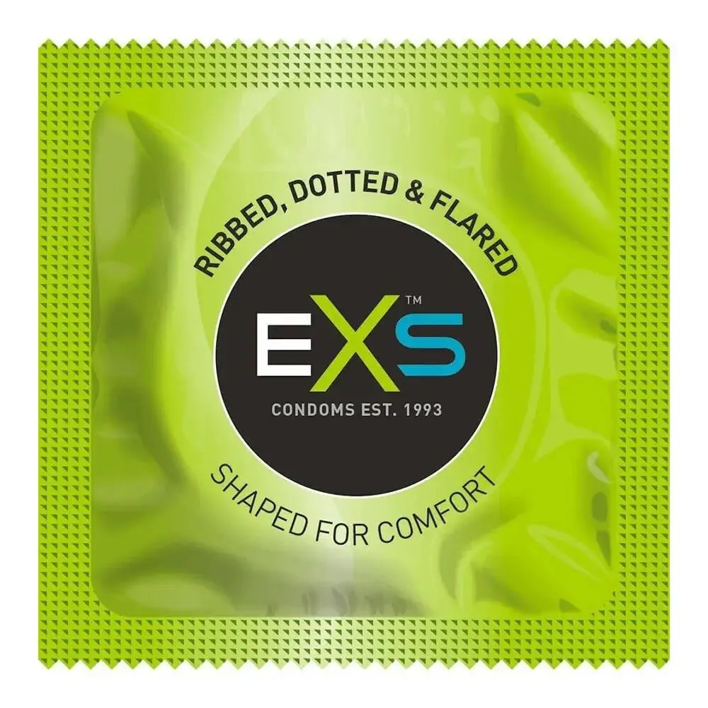 Exs Comfy Fit Ribbed and Dotted Condoms 12 Pack