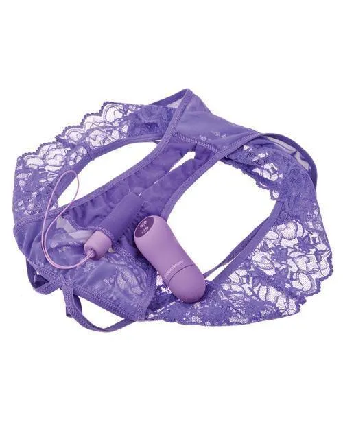 Fantasy For Her Crotchless Panty Thrill Her - Purple