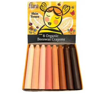 Filana Organic Beeswax Crayons, Skin Tones Sticks-8