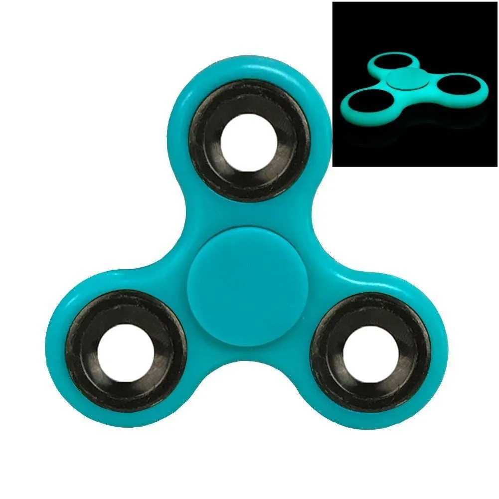 Glow in the Dark Luminous Fidget Hand Finger Tri Spinner Stress Toy Colors