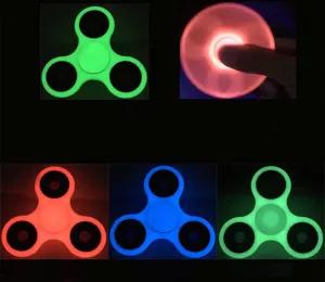 Glow in the Dark Luminous Fidget Hand Finger Tri Spinner Stress Toy Colors