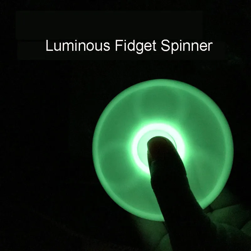 Glow in the Dark Luminous Fidget Hand Finger Tri Spinner Stress Toy Colors