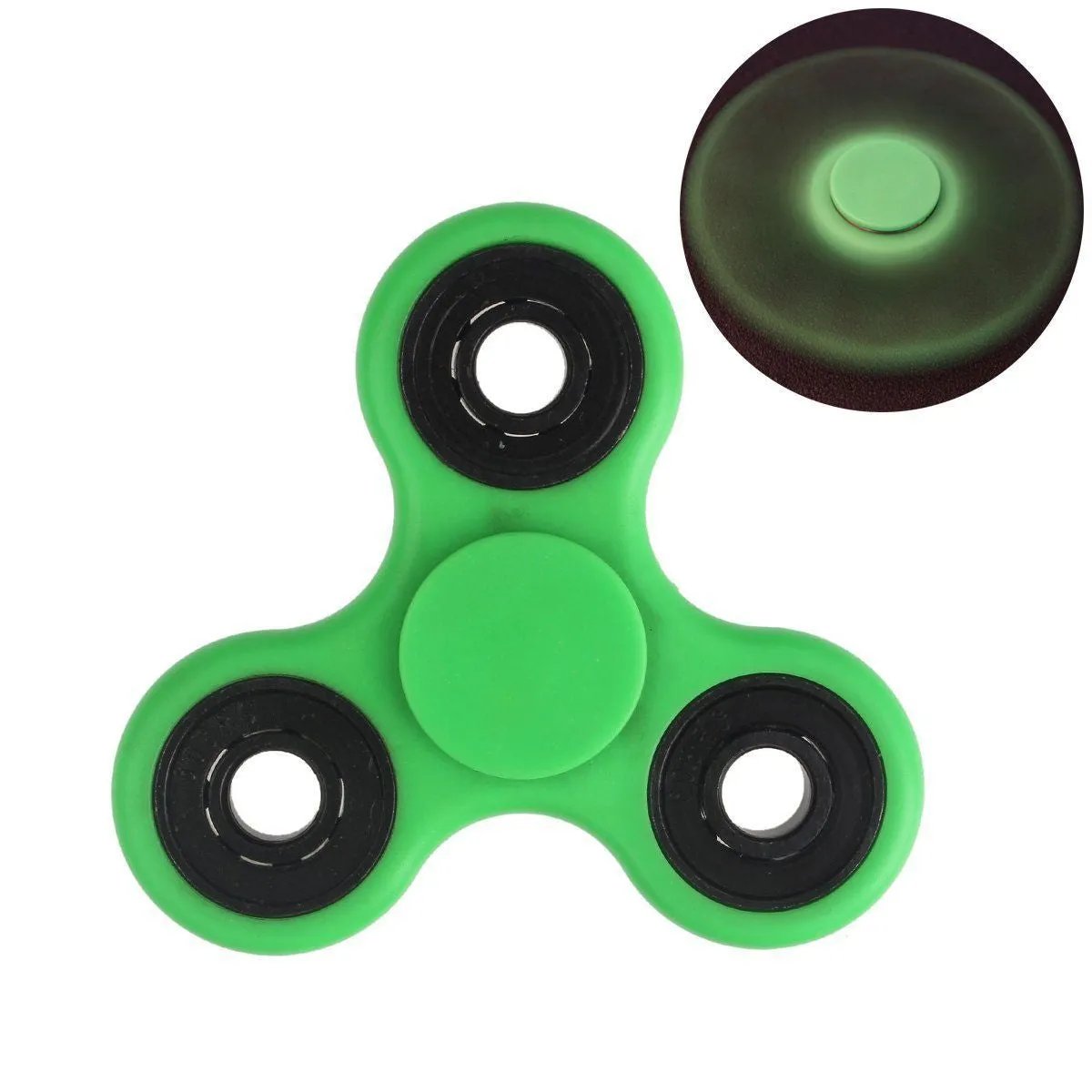 Glow in the Dark Luminous Fidget Hand Finger Tri Spinner Stress Toy Colors