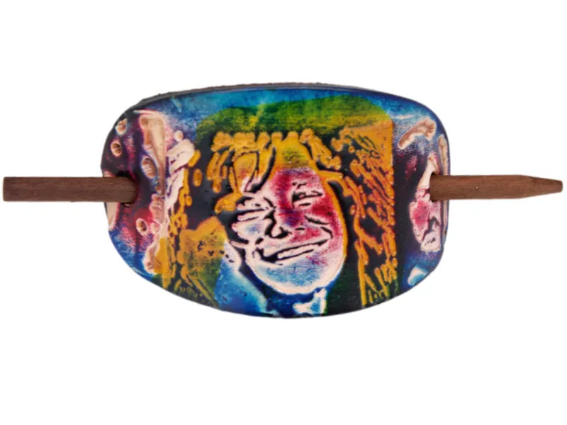 Janis Joplin Leather Hair Barrette