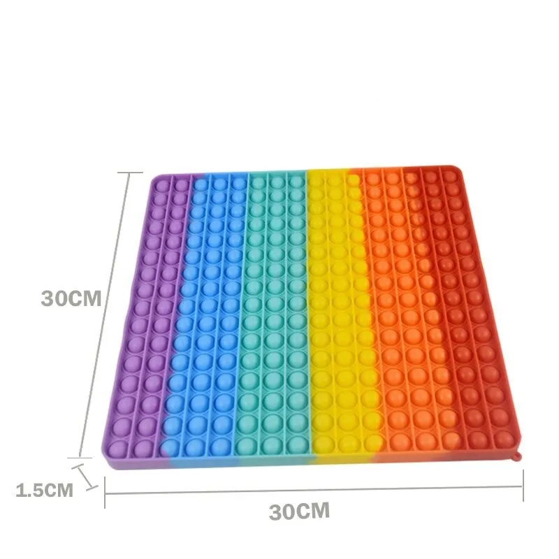 Jumbo Rainbow 30cm Popit Square