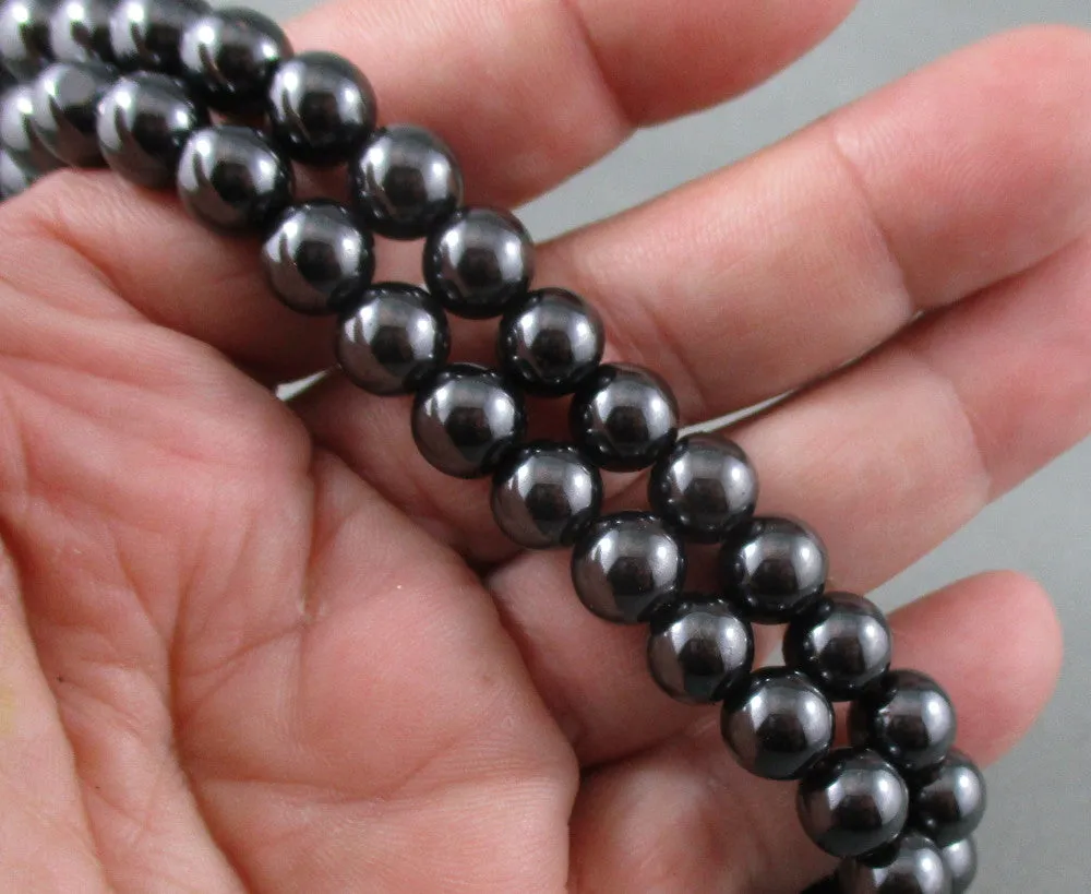 Magnetic Hematite Beads Round Various Sizes