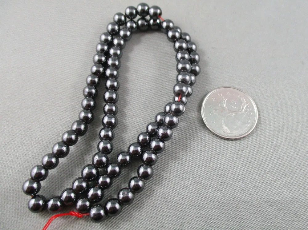 Magnetic Hematite Beads Round Various Sizes