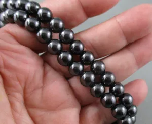 Magnetic Hematite Beads Round Various Sizes