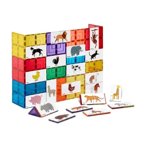 Magnetic Tile Topper - Animal Duo Puzzle Pack 40 pieces