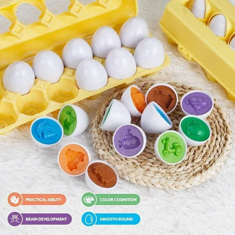 Montessori Toys Eggs Screws Match Game Wooden Puzzle 3D For Children Learning Education Math Toy Kids Baby Toys 1 to 2 Years