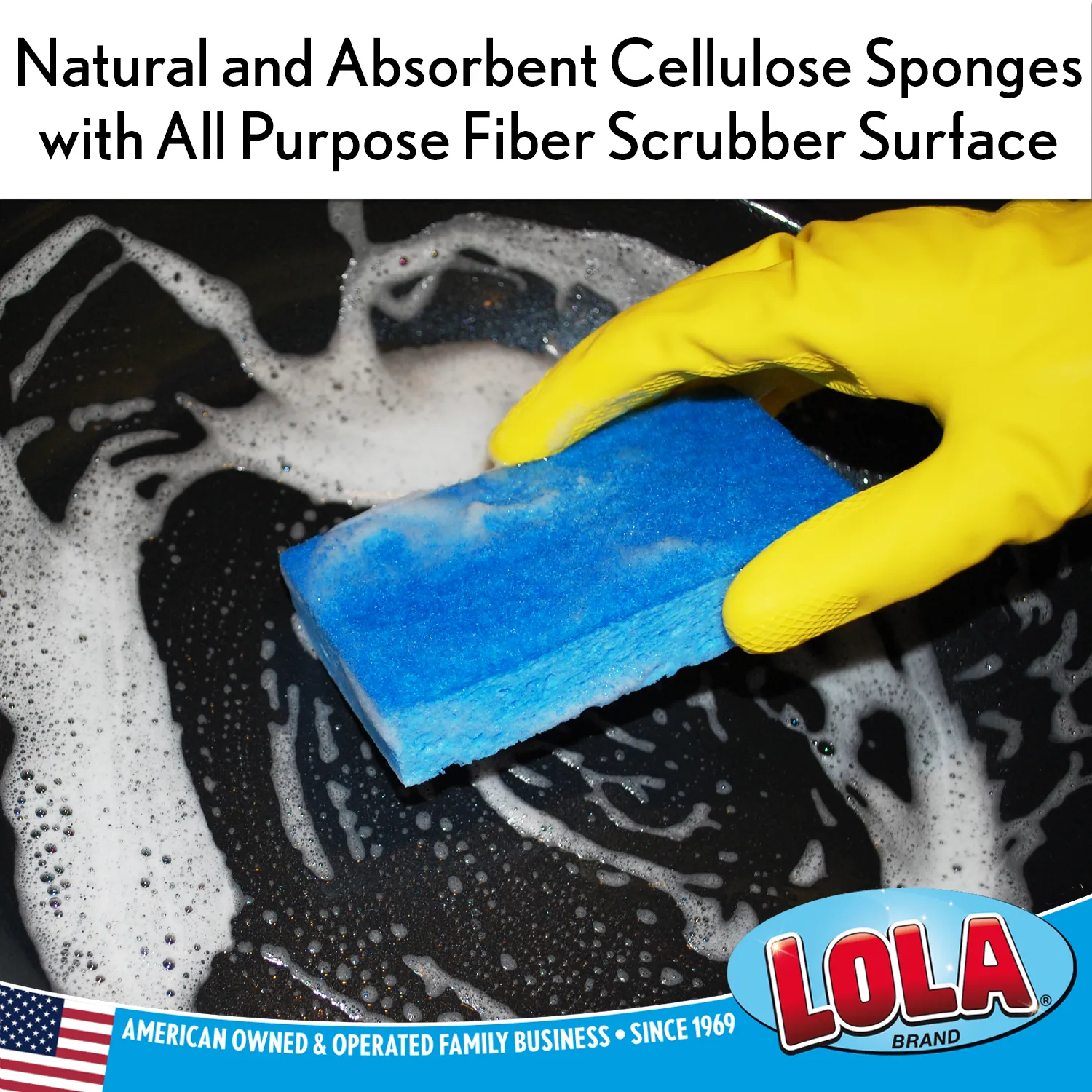 Natural Cellulose Scrub Sponge - 24 count (12 packs of 2) - SPECIAL VALUE