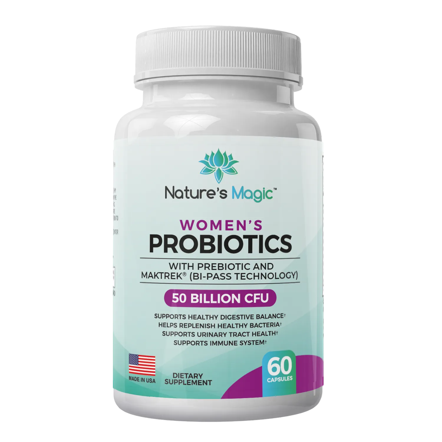 Nature's Magic Women's 50 Billion CFU Vegan Blend Probiotic & Prebiotic