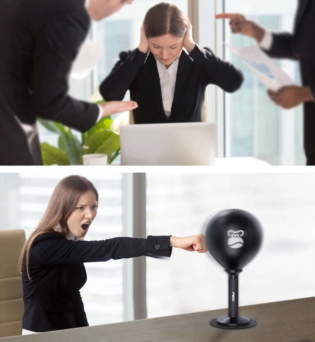 New Desktop Stress Relief Boxing Ball | High Elasticity & Strong Suction Vent Ball