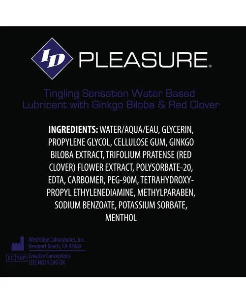 No Eta Id Pleasure Waterbased Tingling Lubricant - 12ml Tube