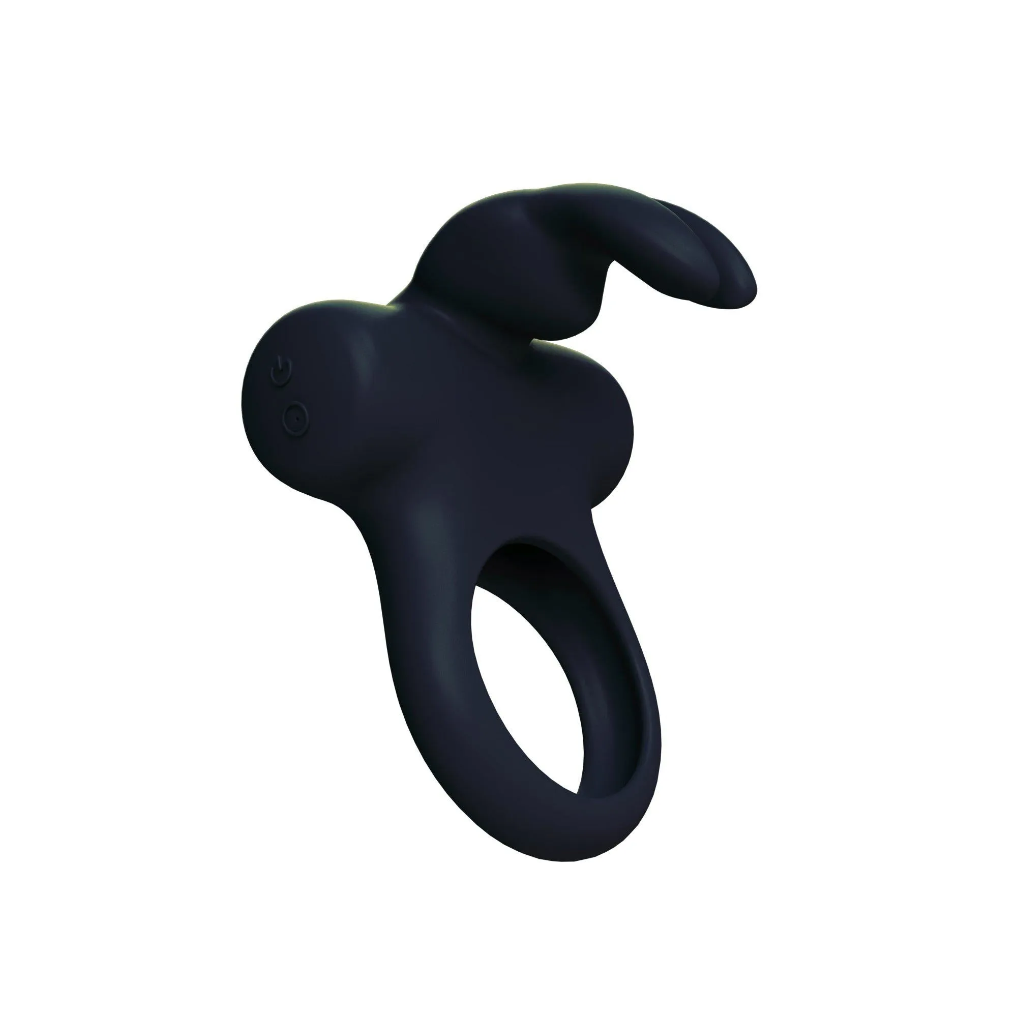 Ohhh Bunny Frisky Bunny Vibrating Ring - Black Pearl