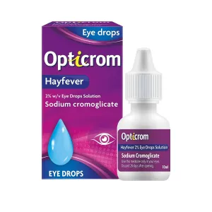 Opticrom Hayfever Allergy Eye Drops Sodium Cromoglicate - 10 ml