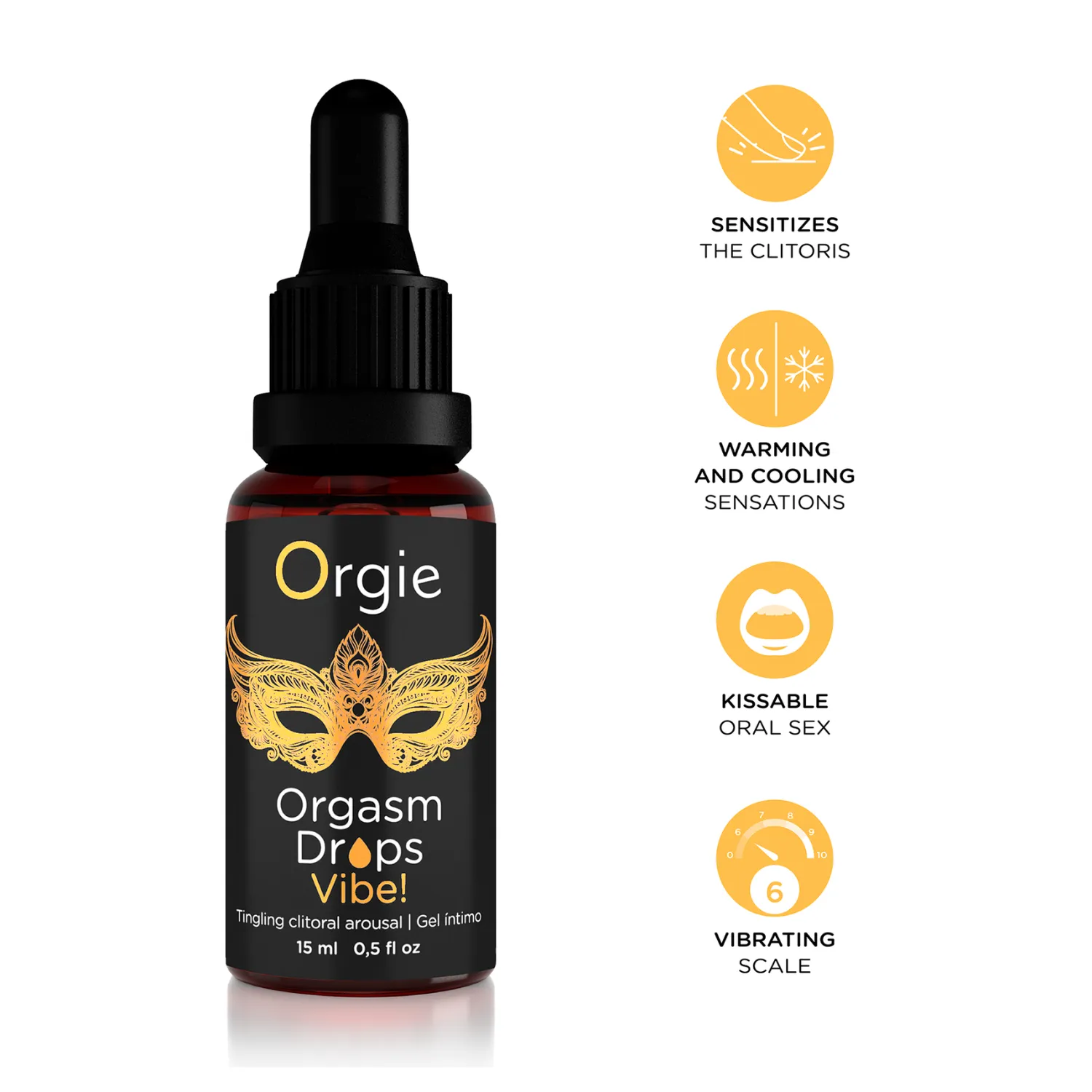 Orgie Orgasm Drops Vibe! Tingling Clitoral Arousal 15ml