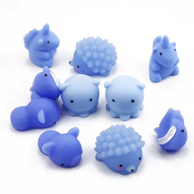 PROLOSO 10 Pack Squishy Fidget Toys Slow Rising Blue Animals Stress Relief