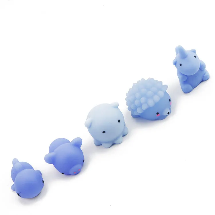 PROLOSO 10 Pack Squishy Fidget Toys Slow Rising Blue Animals Stress Relief