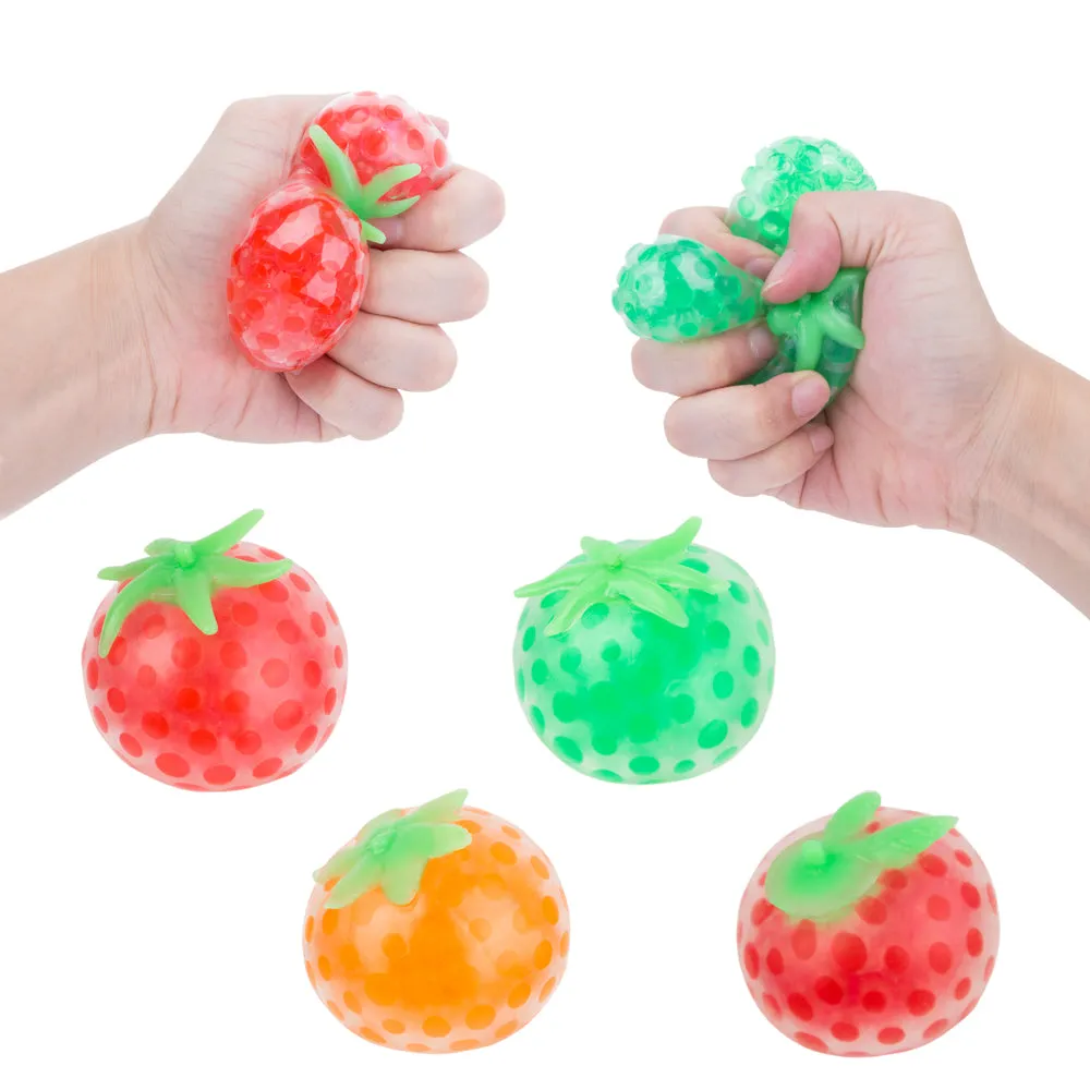 PROLOSO Squishy Fidget Toys Fruit Stress Relief Squeeze Water Beads 12 Pcs