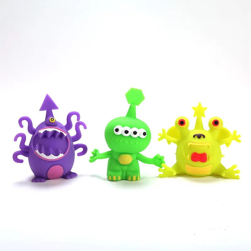 PROLOSO Squishy Toys Fidget Squeeze Monsters Stress Relief 6 Pcs