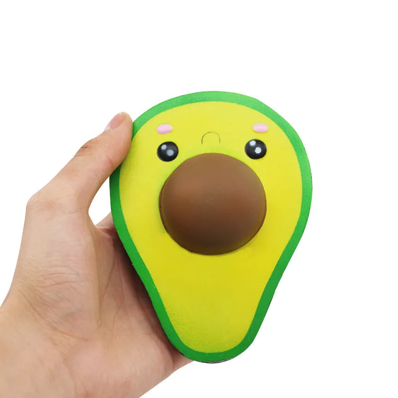 PU Squishy Toys Emulational Fruit Avocado Squeezing Toy Squeeze Children Vent Pressure Reduction Toy