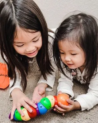 Rainbow Caterpillar Building Toy