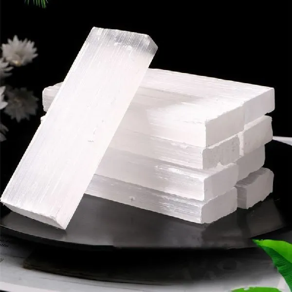 Selenite Crystal Slab White Quartz Mineral Rough