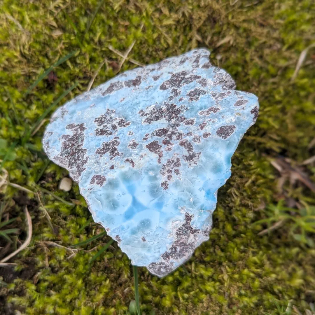 Serene Blue Larimar from Dominican Republic ~ Watery Energies for Soothing the Throat, Heart and Soul