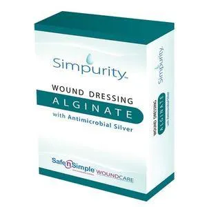 Simpurity Silver Alginate 2" x 2" Pad