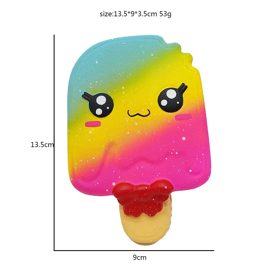 Squishy Slow Rebound Decompression Ice Cream Bite Simulation Rainbow Cake Slow Rebound Christmas Toy