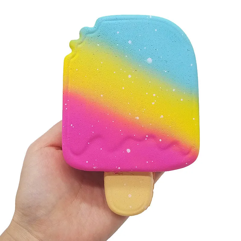 Squishy Slow Rebound Decompression Ice Cream Bite Simulation Rainbow Cake Slow Rebound Christmas Toy