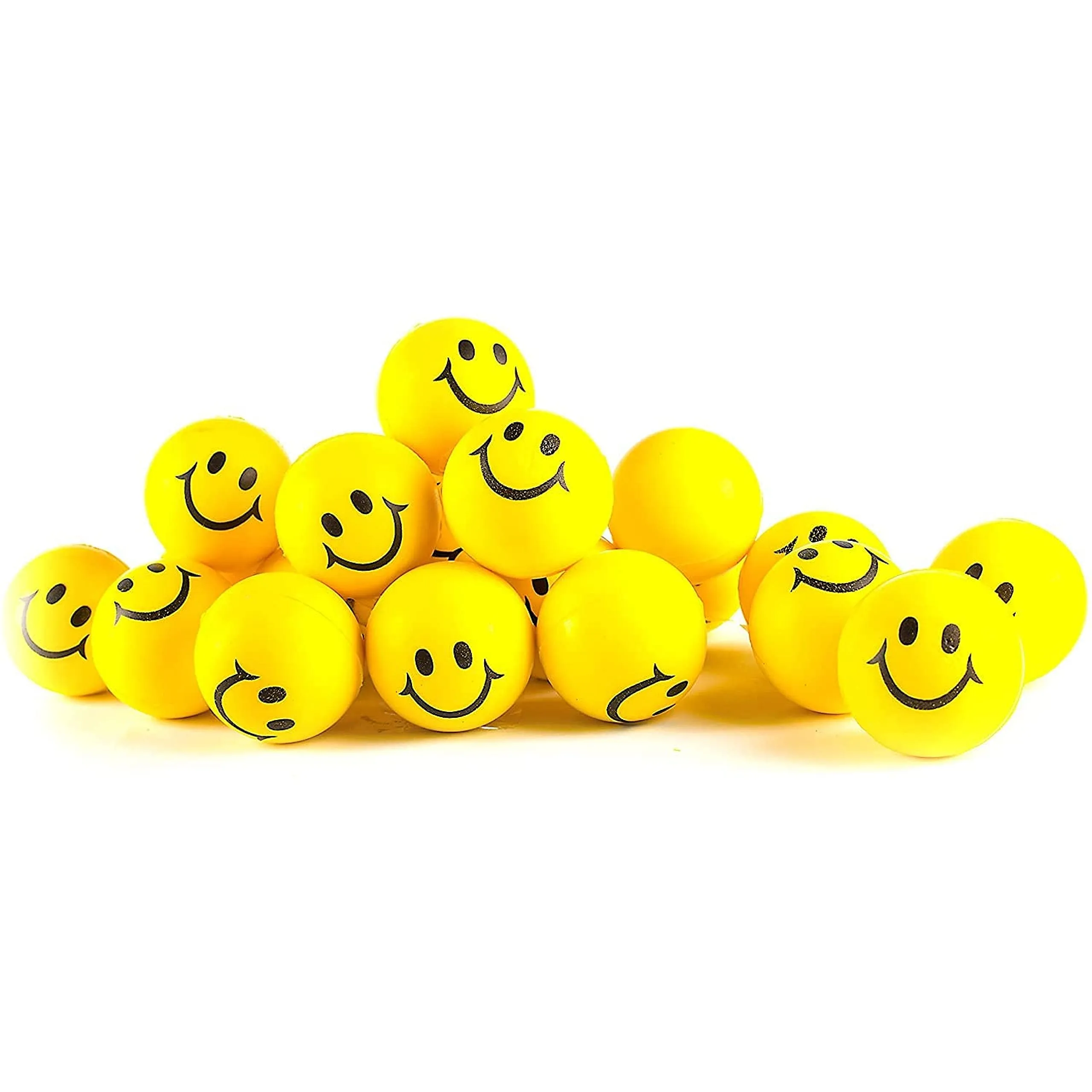 Stress Balls For Kids And Adults - Ideal Bulk Pack Of 24 2" Stress Smile Balls - Neon