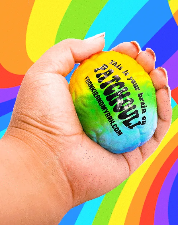 Stress Relief Squeeze Brain | Your Brain on Patchouli | Rainbow