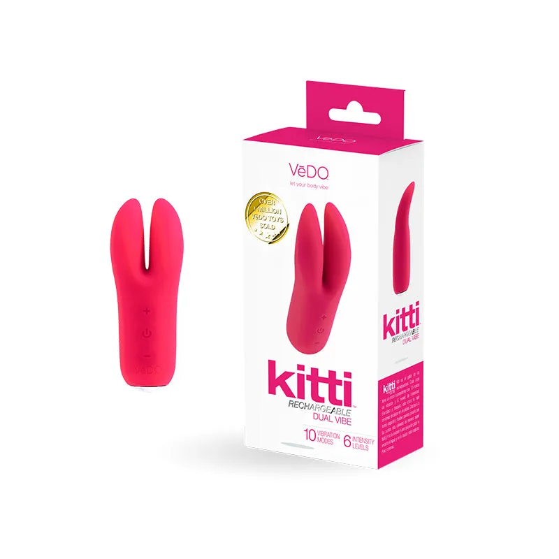 Vedo Kitti Rechargeable Dual-Vibration Foxy Pink Vibrator – Powerful, Waterproof, and Body-Safe