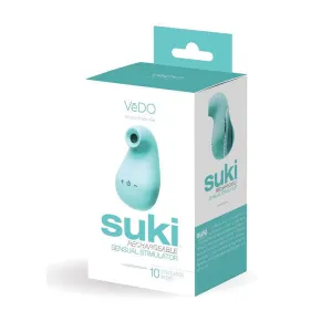 Tease Me Turquoise Sonic Suction Rechargeable Vibrator by Vedo Suki