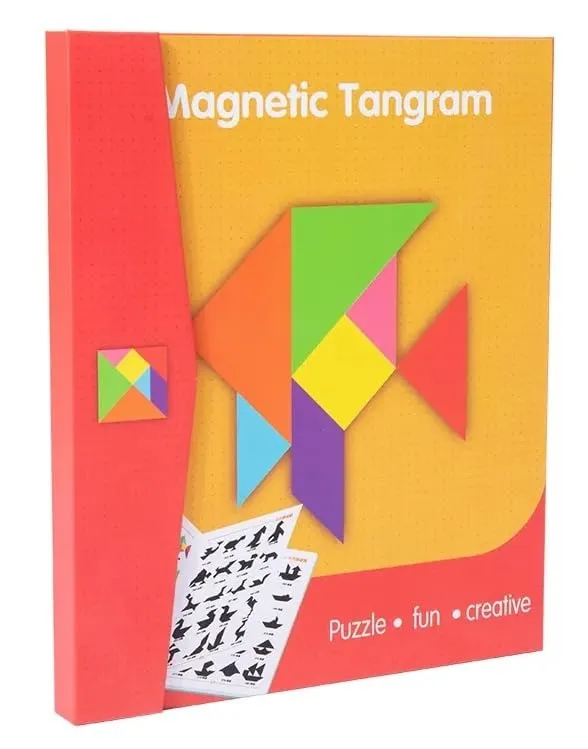 Wooden Tangram Magnetic Puzzle Pattern Book - 542